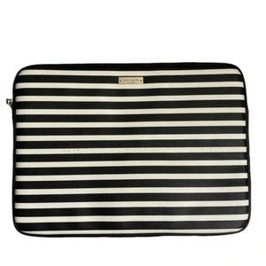 Kate Spade 13" Black White Stripe MacBook Microsoft iPad Laptop Sleeve/Case